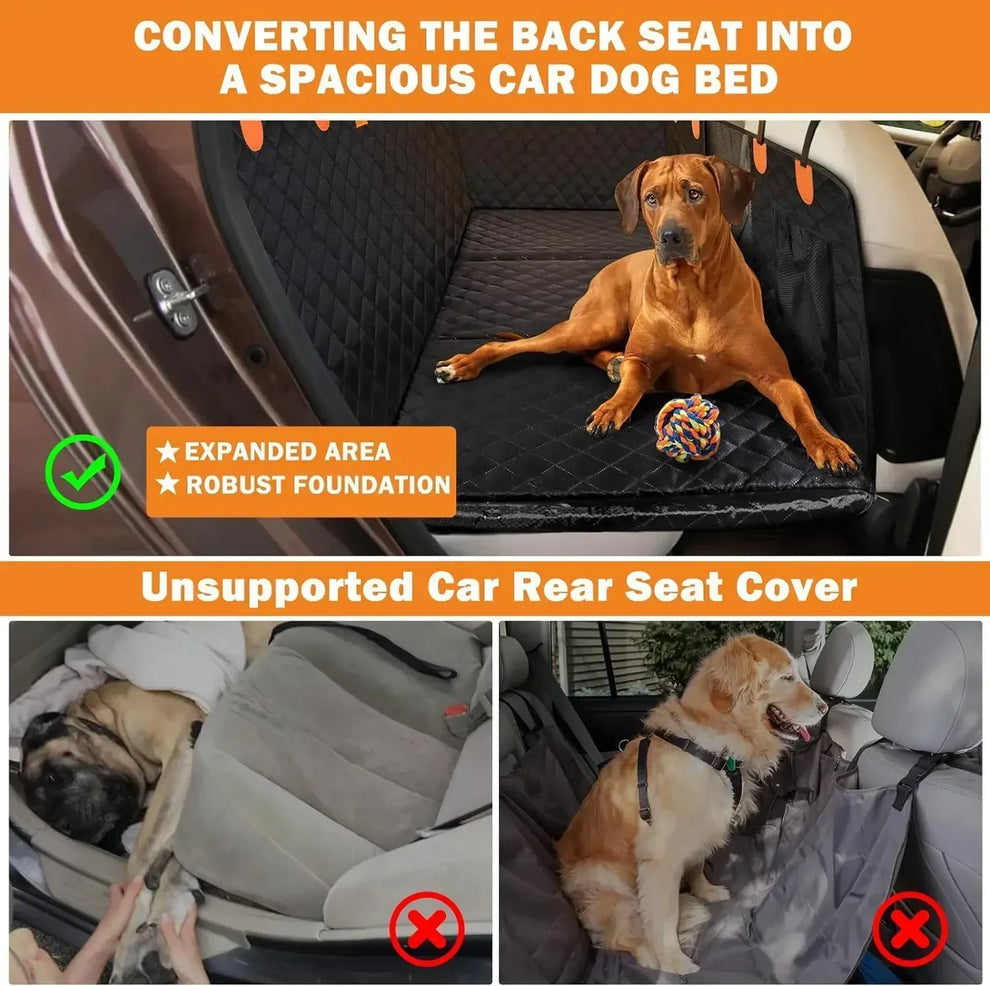 RidePal™-Hard Bottom Dog Car Seat Protector + FREE Plush Bed