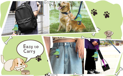 Dog Waste Bag Dispenser + Built-In Flashlight