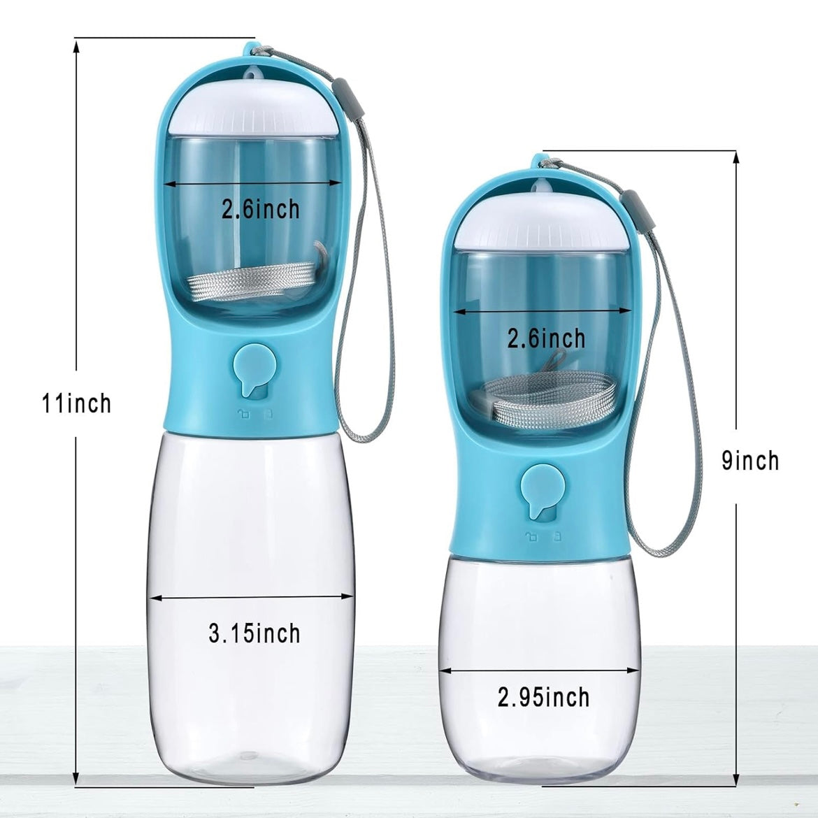 2-in-1 Pet Water Bottle and Food Dispenser