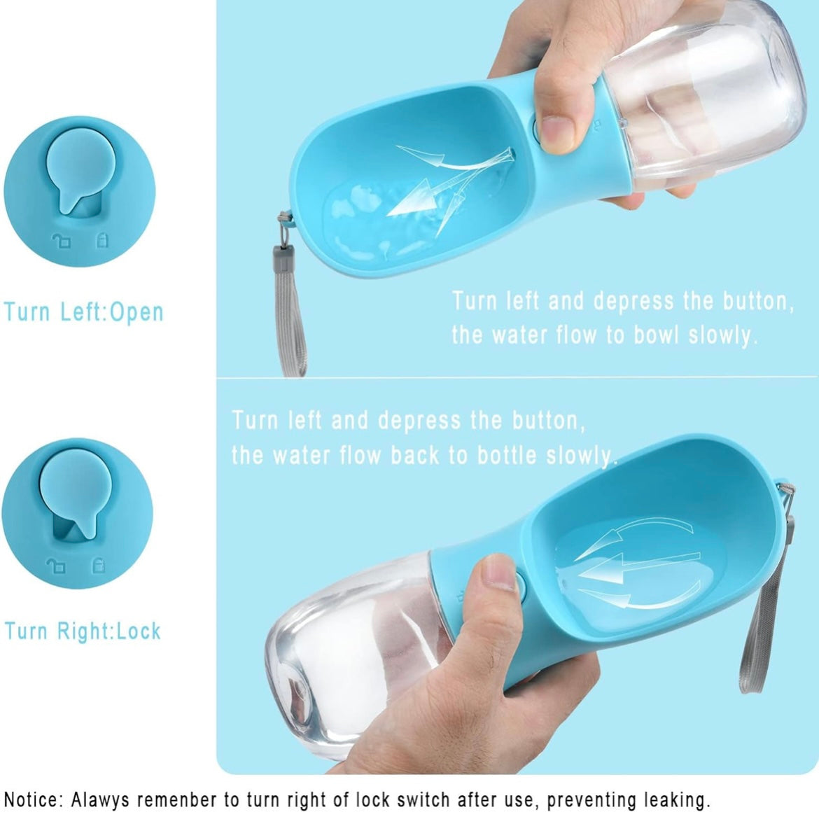 2-in-1 Pet Water Bottle and Food Dispenser